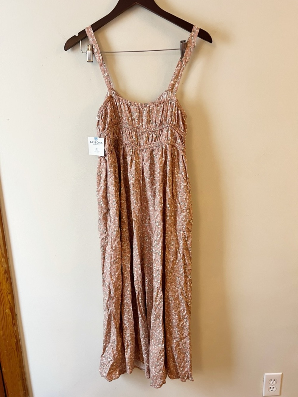Arizona Jean Co. Sunset Clay Floral Sleeveless Jumpsuit Size Large NEW - Picture 8 of 12